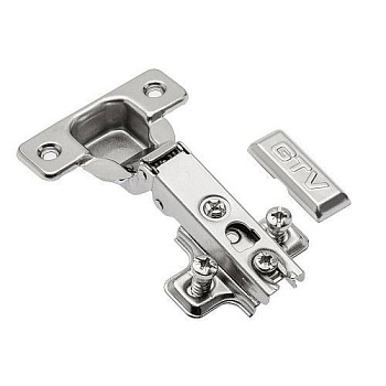 GTV: Петля накладная с пружиной обратного действия H=0 45мм с евро шурупом ZP-POH045ZEO